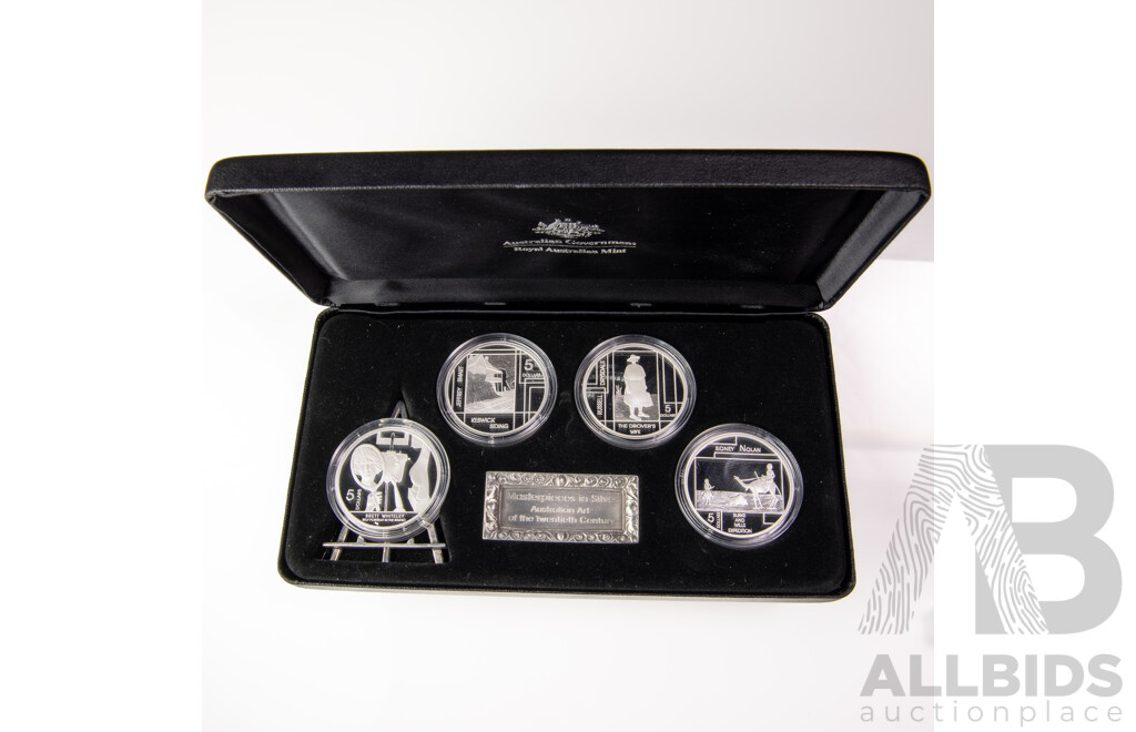 Australian RAM Masterpieces in Silver Australian Art Four Coin Set .999