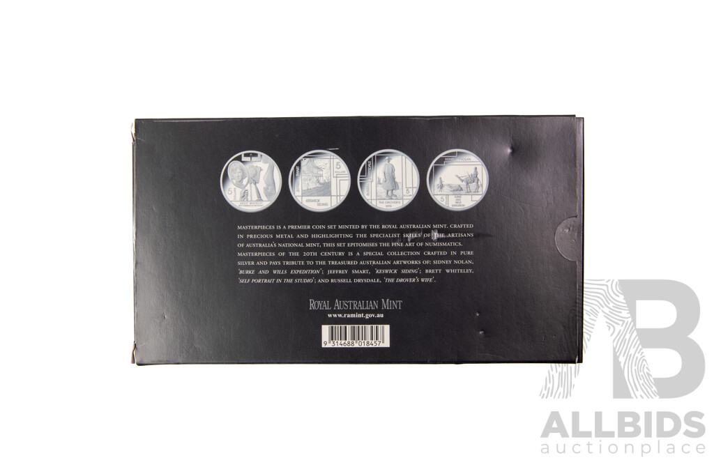 Australian RAM Masterpieces in Silver Australian Art Four Coin Set .999