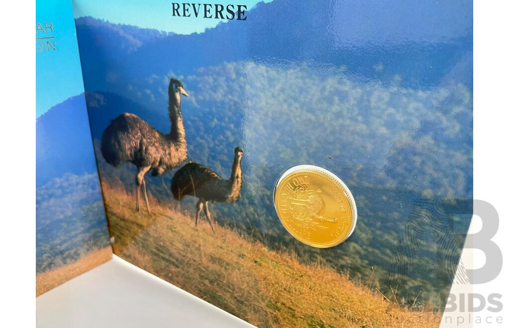 Australian RAM 1991 Gold Two Hundred Dollar Coin, Pride of Australia, Emu