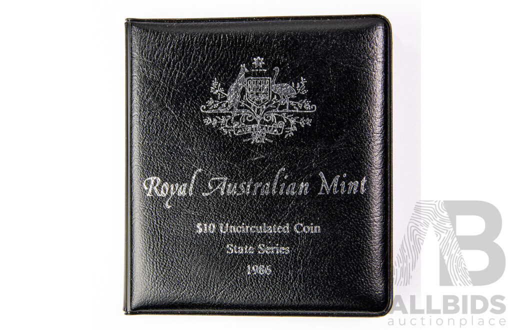 Australian RAM 1986 Silver Ten Dollar Coin, State Series South Australia .925