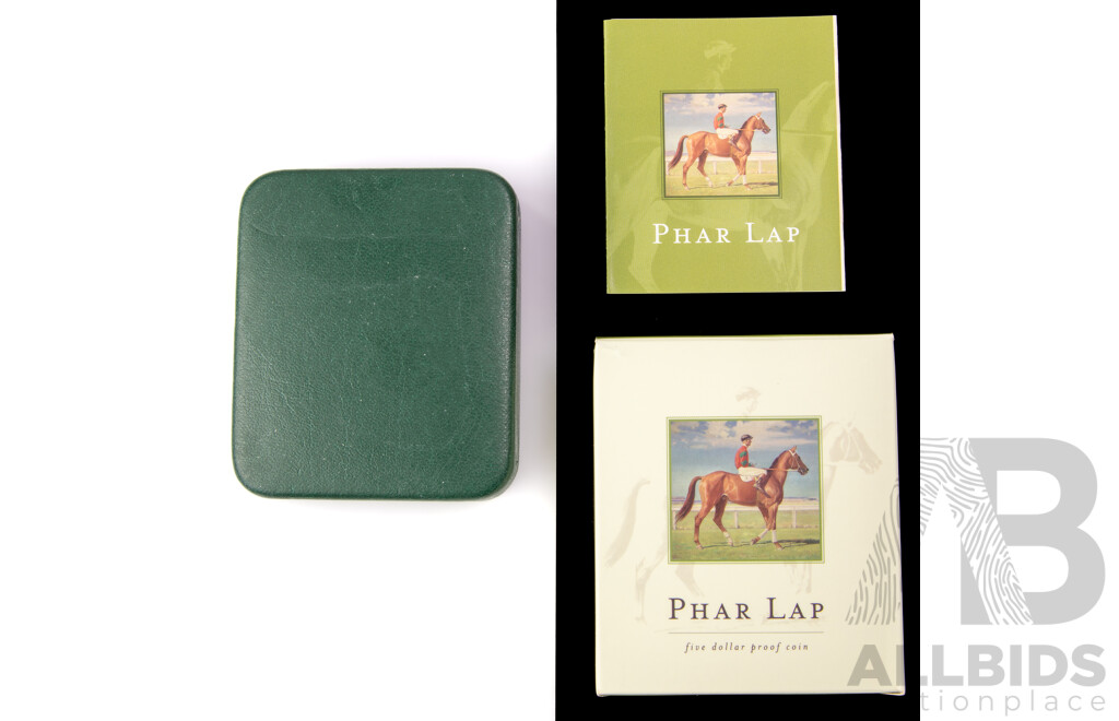 Australian RAM 2000 Proof Five Dollar Coin, 70th Anniversary of Phar Lap