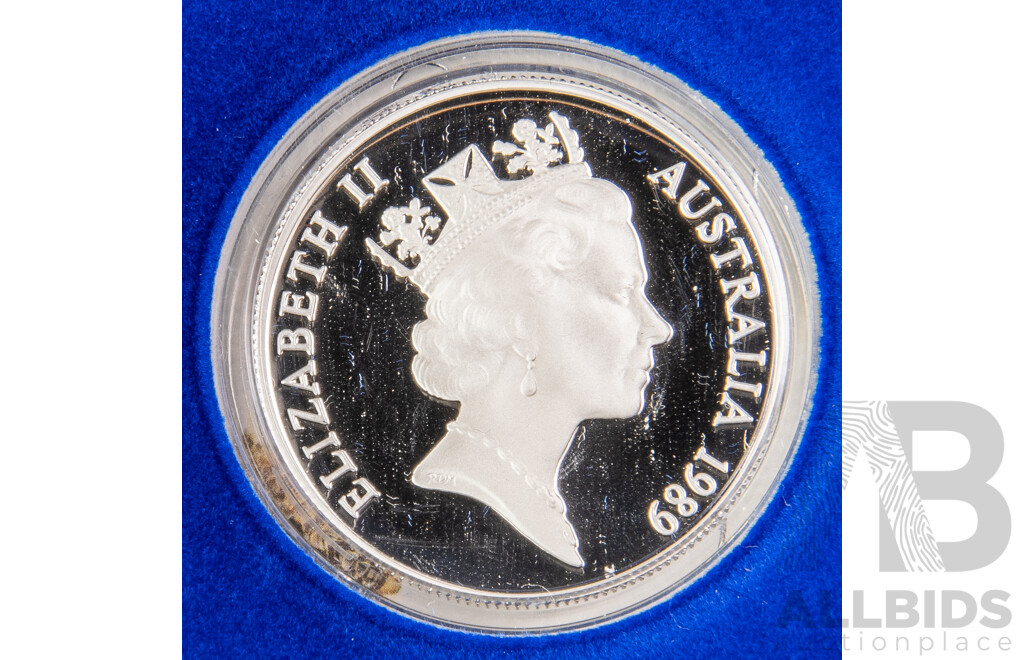 Australian RAM 1989 Silver Proof Ten Dollar Coin, Birds of Australia, Kookaburra .925