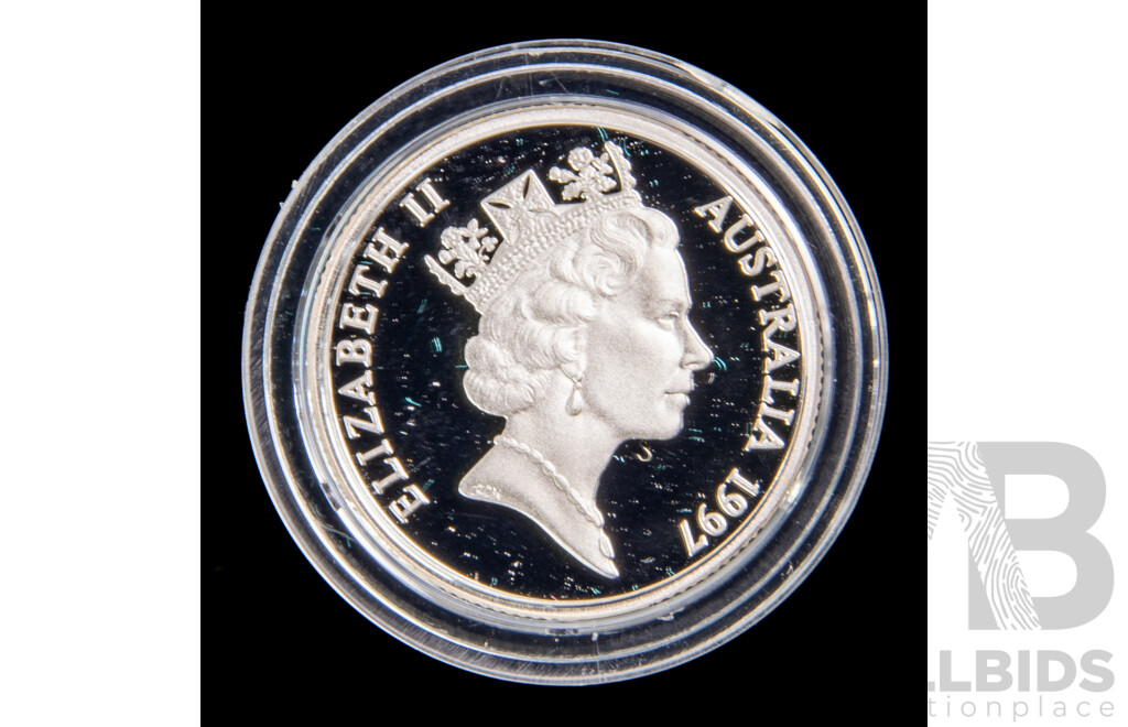 Australian 1997 Silver Proof One Dollar Coin, Charles Kingsford Smith .999