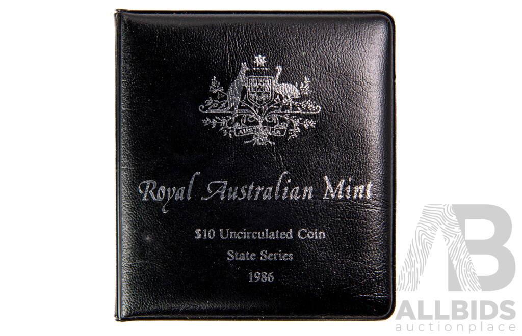 Australian RAM 1986 Silver Ten Dollar Coin, State Series South Australia .925