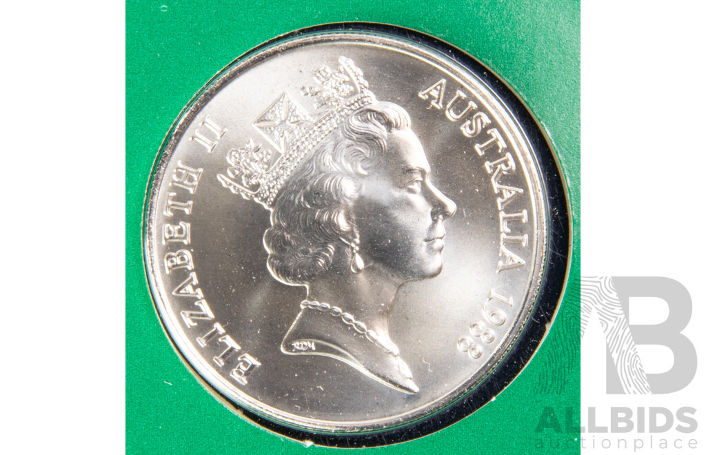 Australian RAM 1988 Silver UNC Ten Dollar Coin, Bicentennial .925