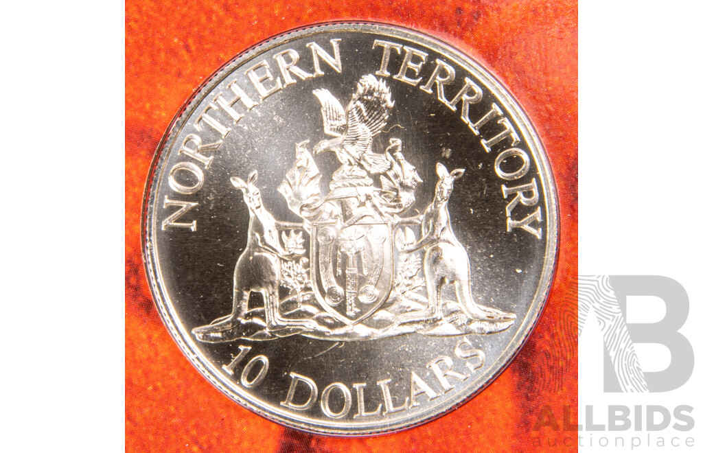 Australian RAM 1992 Silver Ten Dollar Coin, State Series Northern Territory .925