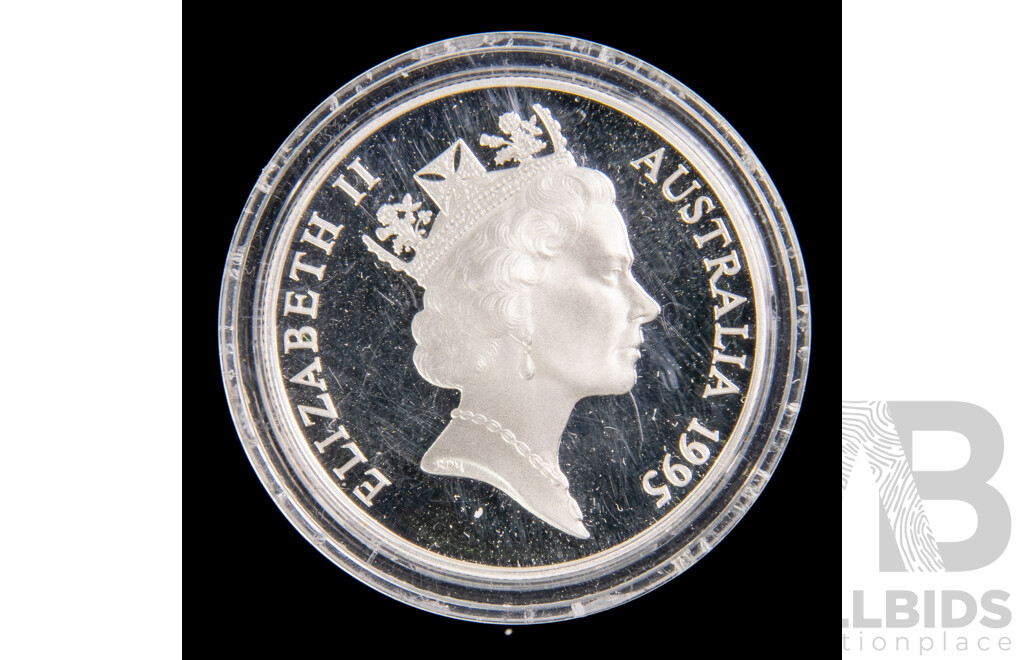 Australian RAM 1995 Silver Proof Ten Dollar Coin, Australia's Endangered Species, the Numbat .925