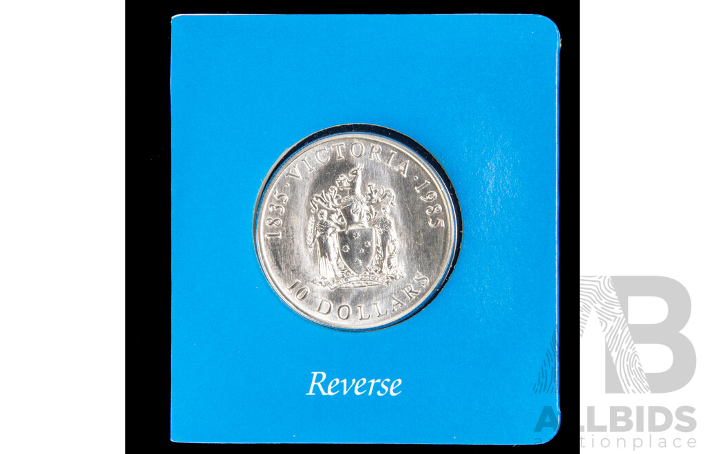 Australian RAM 1985 Silver Ten Dollar Coin, State Series, Victoria .925
