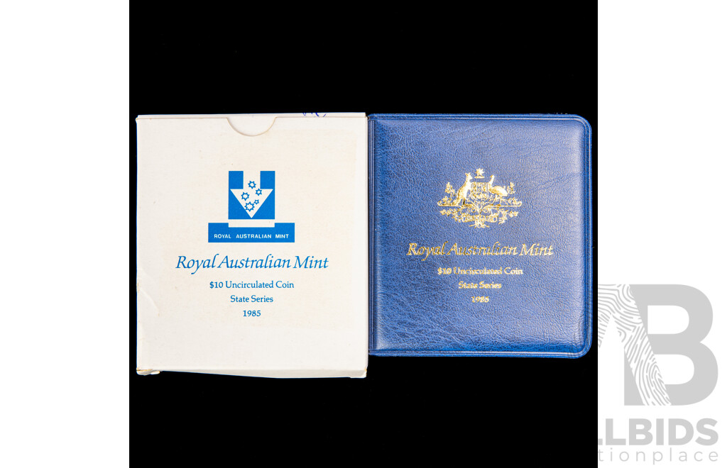 Australian RAM 1985 Silver Ten Dollar Coin, State Series, Victoria .925