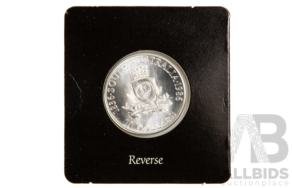 Australian RAM 1986 Silver Ten Dollar Coin, State Series South Australia .925