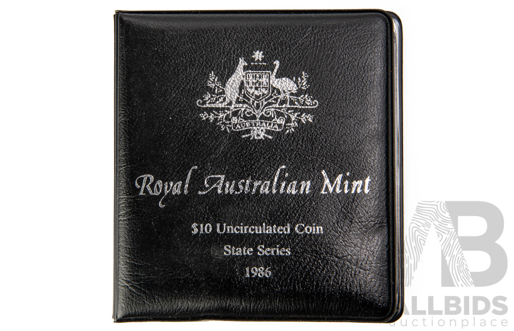 Australian RAM 1986 Silver Ten Dollar Coin, State Series South Australia .925
