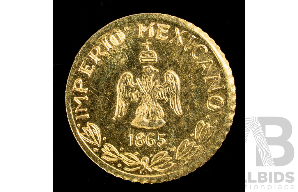 Vintage Mexican 14ct Gold Wedding Coin