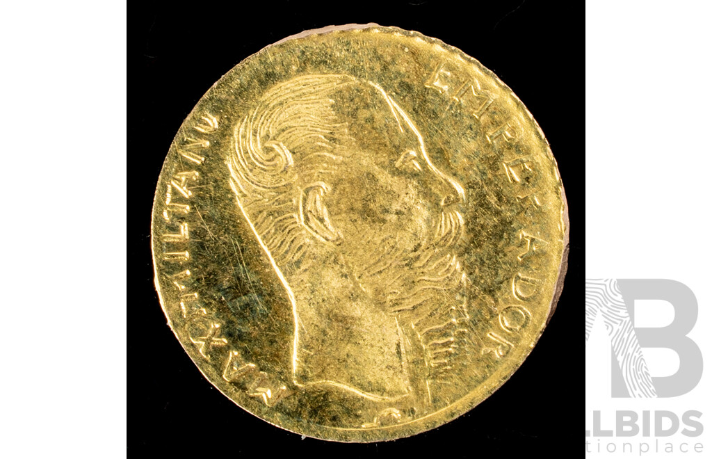 Vintage Mexican 14ct Gold Wedding Coin