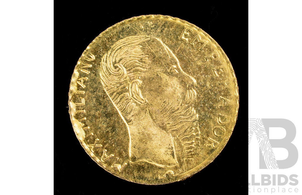 Vintage Mexican 14ct Gold Wedding Coin
