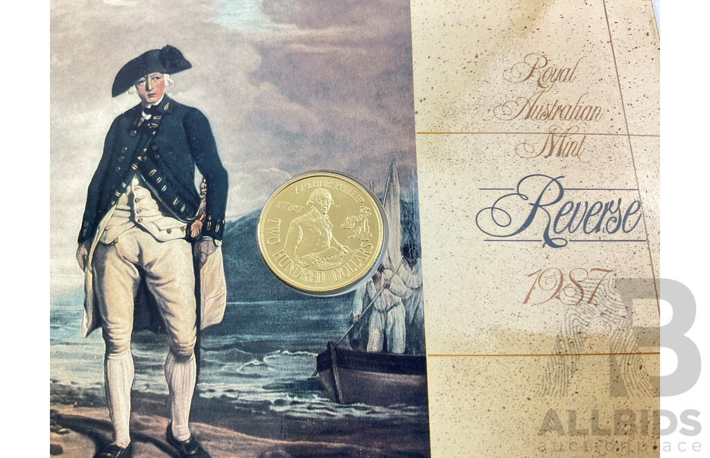 Australian RAM 1987 Gold Two Hundred Dollar Coin, 1787 Arthur Phillip