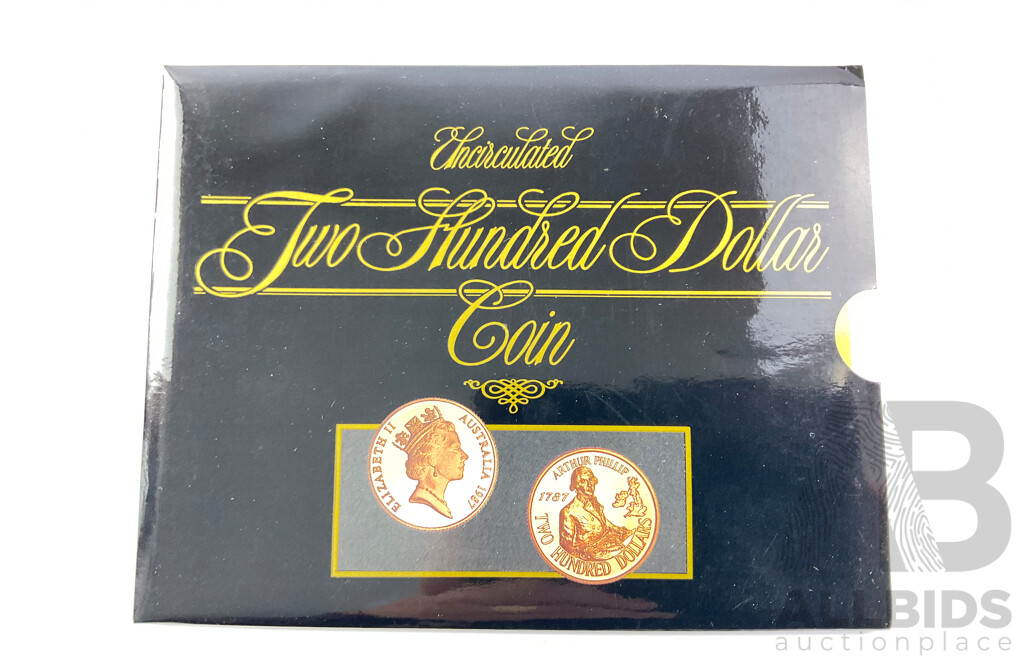Australian RAM 1987 Gold Two Hundred Dollar Coin, 1787 Arthur Phillip