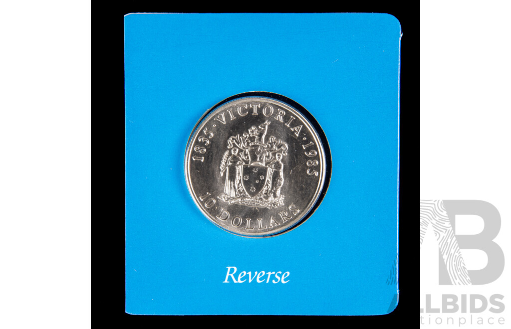 Australian RAM 1985 Silver Ten Dollar Coin, State Series, Victoria .925