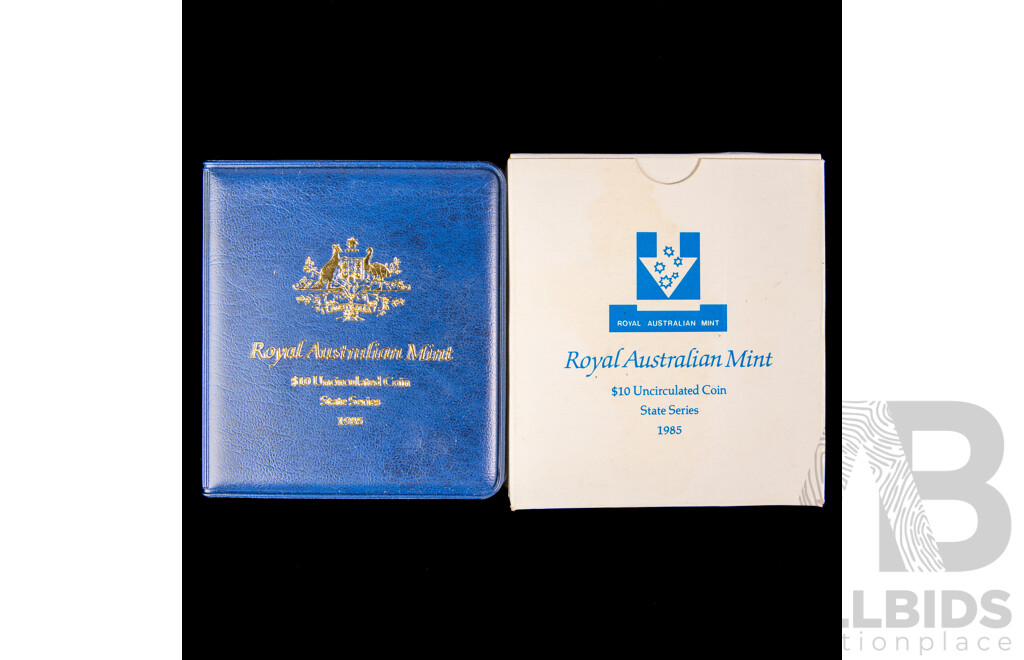 Australian RAM 1985 Silver Ten Dollar Coin, State Series, Victoria .925