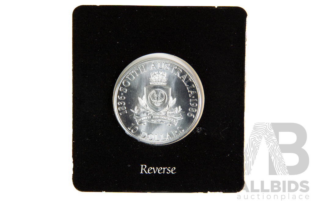 Australian RAM 1986 Silver Ten Dollar Coin, State Series South Australia .925