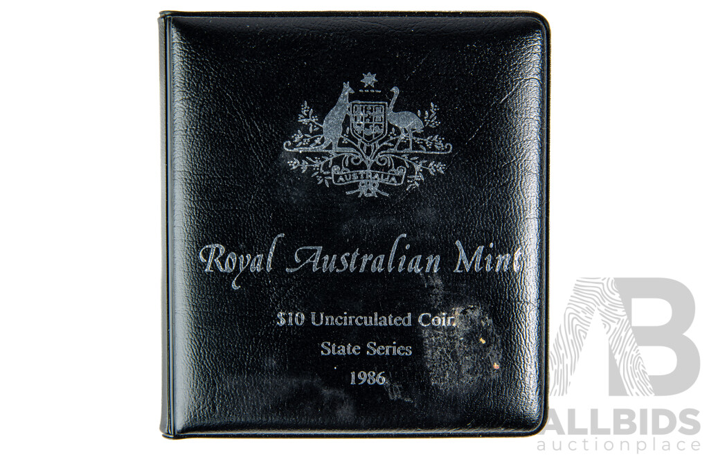 Australian RAM 1986 Silver Ten Dollar Coin, State Series South Australia .925