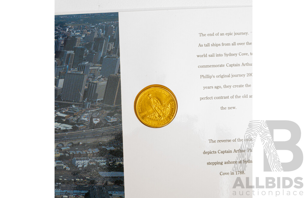 Australian RAM 1988 Gold Two Hundred Dollar Coin, Australia 1788-1988, Sydney Cove