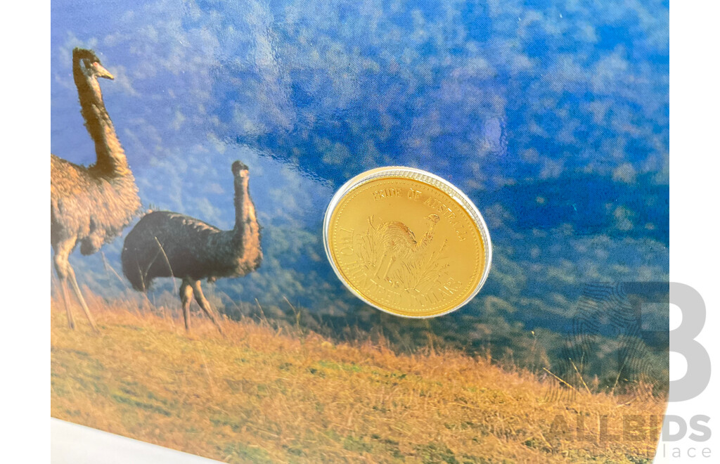 Australian RAM 1991 Gold Two Hundred Dollar Coin, Pride of Australia, Emu