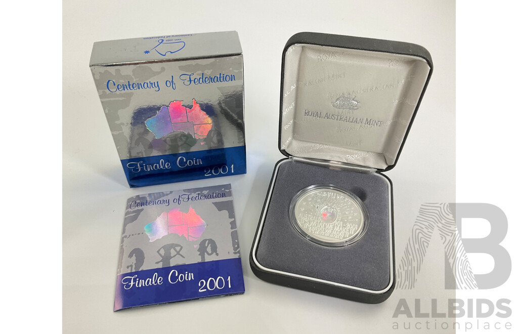 Australian RAM 2001 Silver Proof Five Dollar, Centenary of a Federation .999