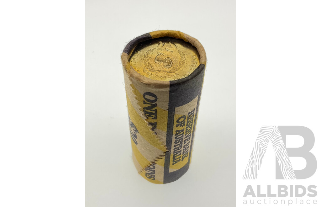 Australian RBA 1986 UNC One Dollar Coin Roll, International Year of Peace