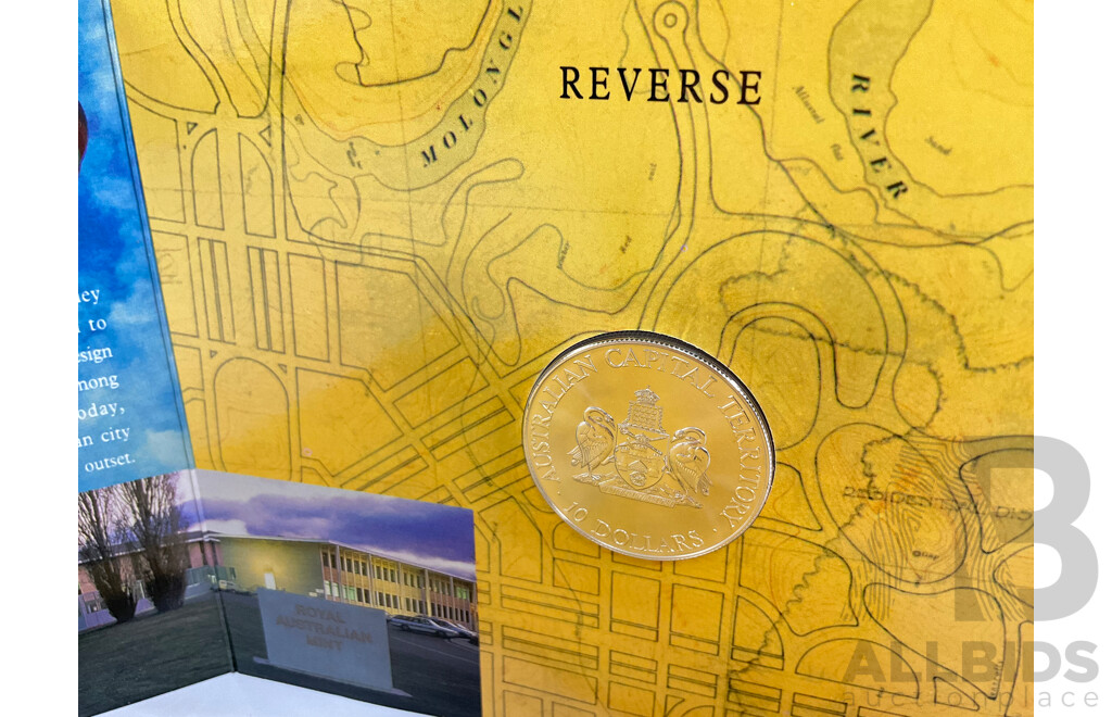 Australian RAM 1993 Silver Ten Dollar Coin, State Series Australian Capital Territory .925