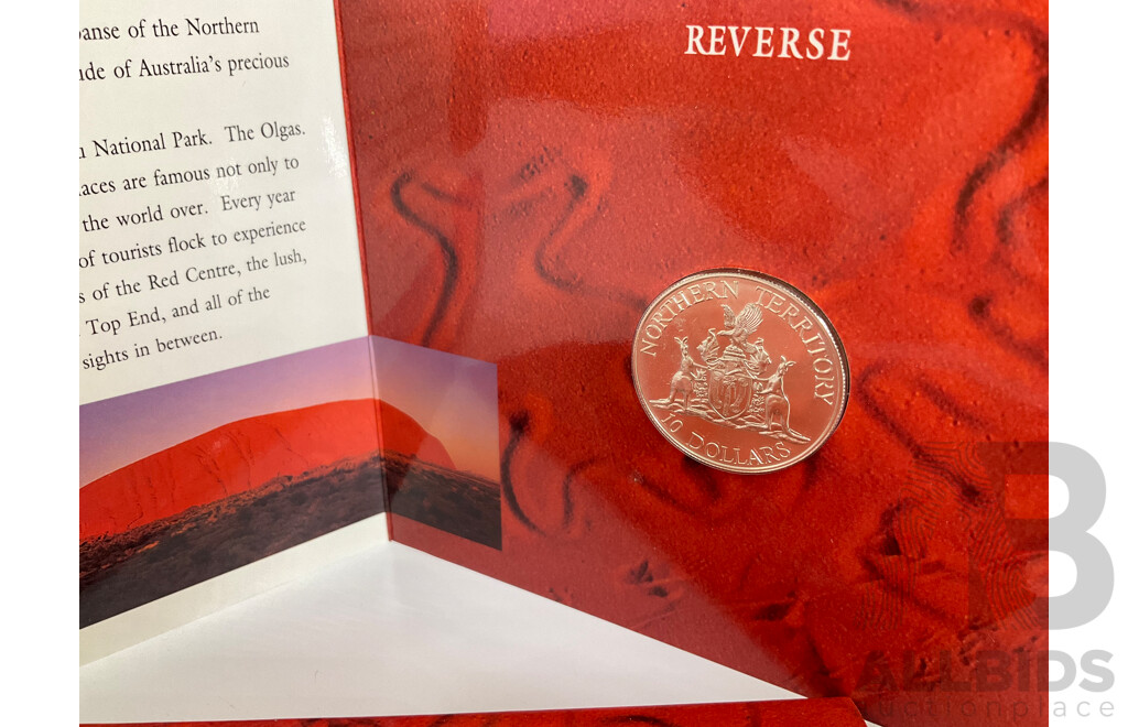 Australian RAM 1992 Silver Ten Dollar Coin, State Series Northern Territory .925