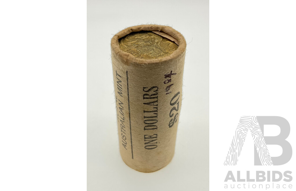 Australian RAM 1984 UNC One Dollar Coin Roll, First Year Issue