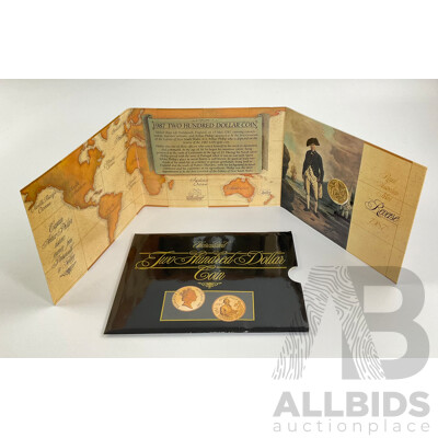 Australian RAM 1987 Gold Two Hundred Dollar Coin, 1787 Arthur Phillip .917