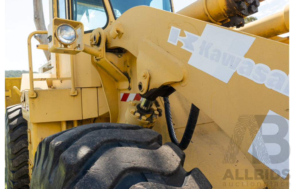 Circa 1990, Kawasaki 80ZII, 6 Cylinder Turbo Charged Diesel, 165HP,  Wheel Loader
