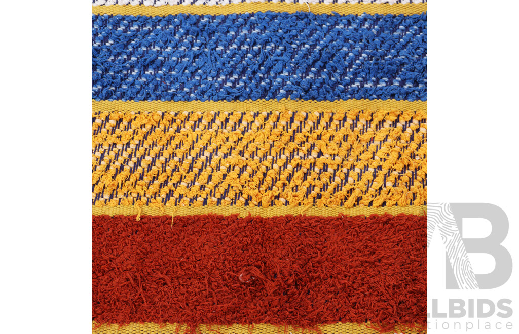 Two Retro Cotton Woven Rugs by Jan Rogan