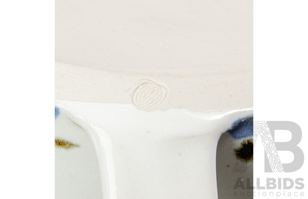 Collection Five Hand Made and Decorated Australian Studio Pottery Pieces by Doug Alexander