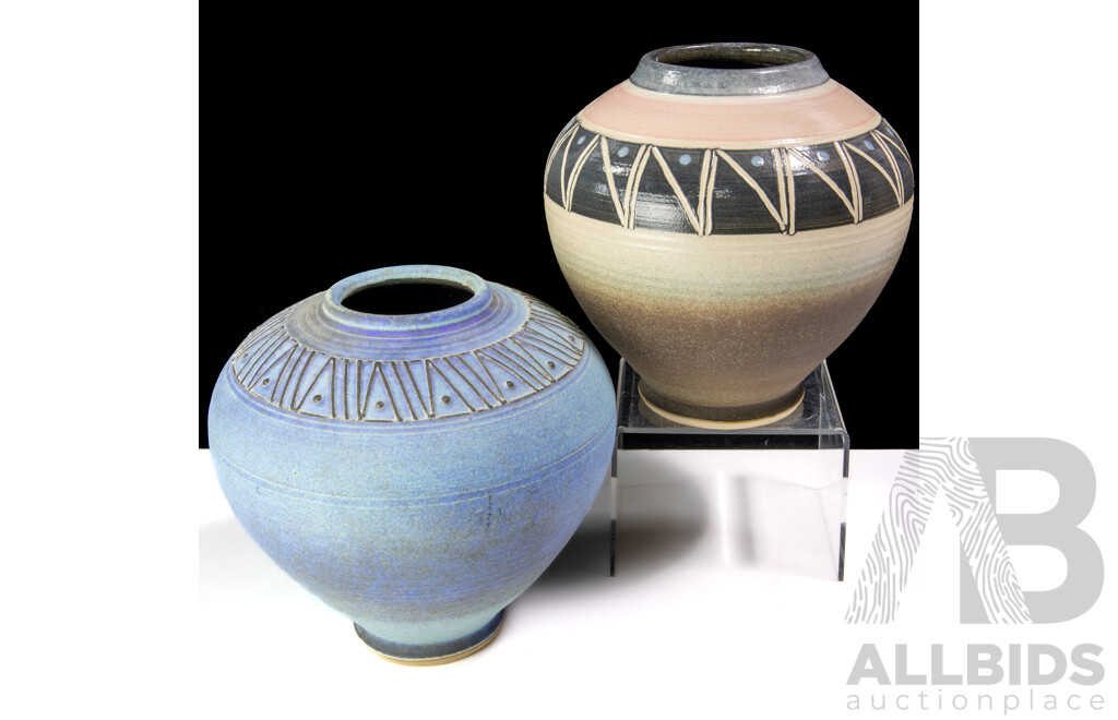 Two Australian Studio Pottery Vases by Colin Bowes