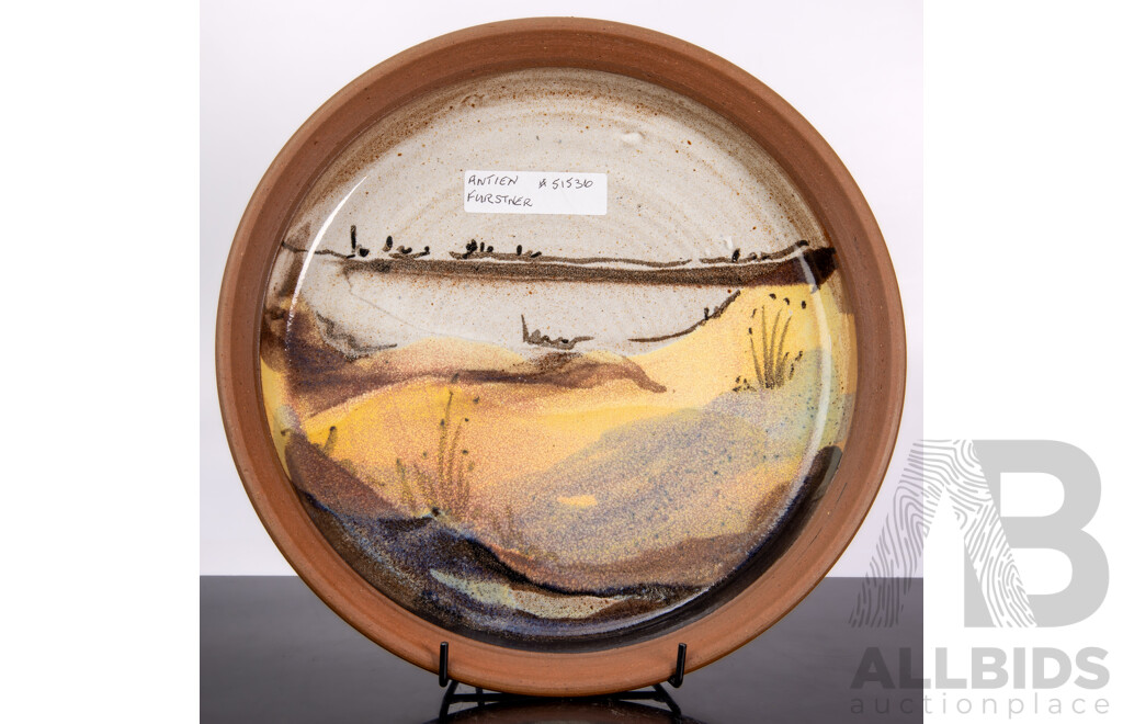 Australian Studio Pottery Plate by Antien Furstner