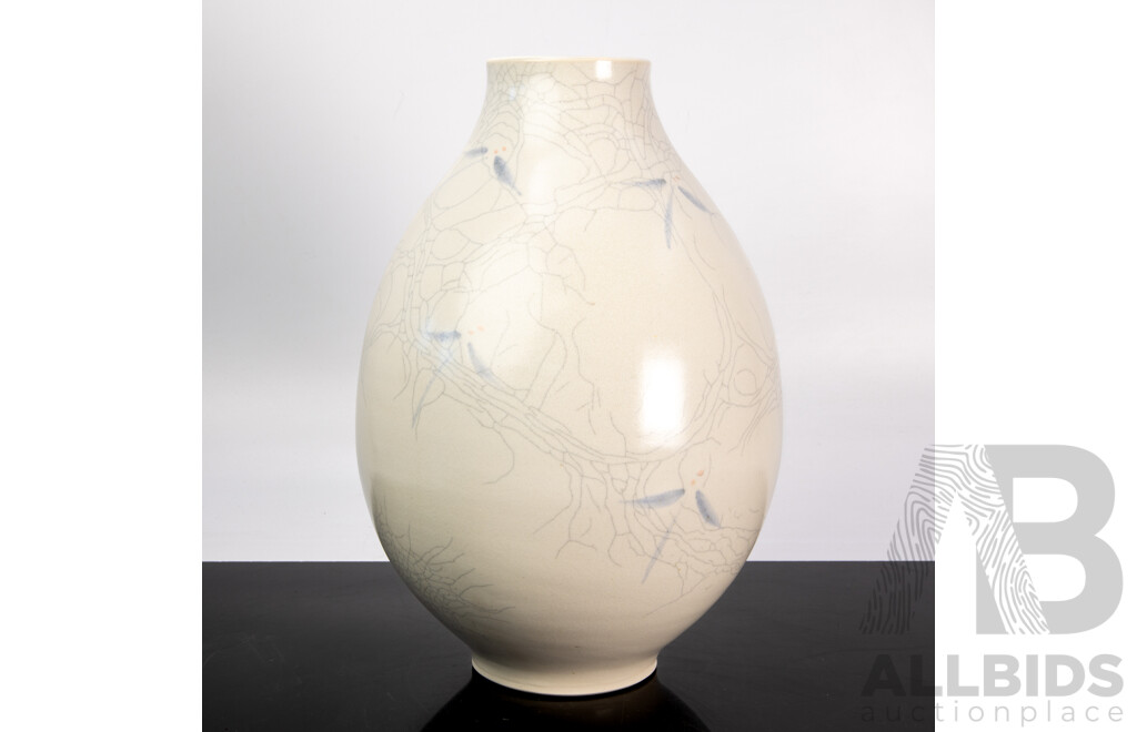 Large Australian Studio Pottery Vase by Trevor Hanby