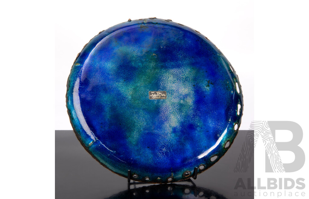 Retro Copper Enamelled Plate From Argyle Arts Centre Sydney