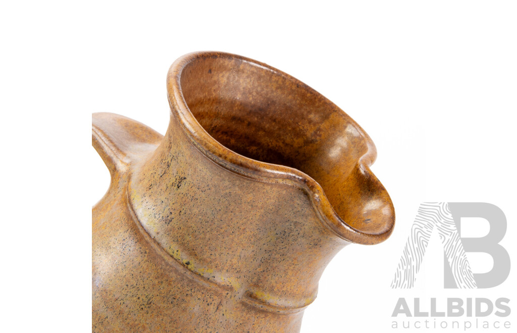 Collection Three Studio Pottery Jugs Comprising Australians Gilbert Buchanan & Friary Pottery Along with USA David Lee Example