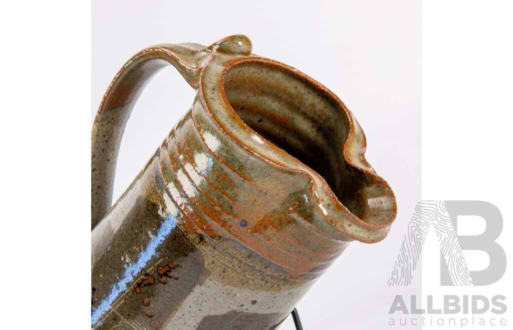 Collection Three Studio Pottery Jugs Comprising Australians Gilbert Buchanan & Friary Pottery Along with USA David Lee Example