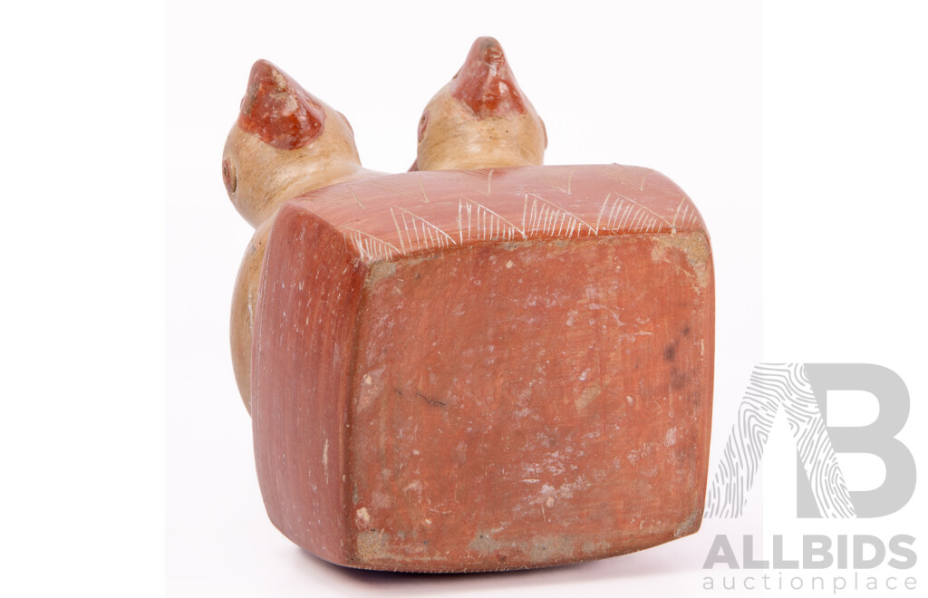 South American Pottery Andean Moche Style Stirrup-Spout Vessel