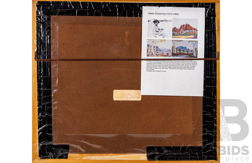 Walter Ebatarinja, (20th Century, Indigenous-Australian, 1915-1968), a Blue Valley, Quality Reproduction Vintage Print After Original Watercolour, 55 x 64 cm (frame)