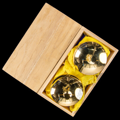 Japanese 24CT Gold Plated Sake Cups in Wooden Box