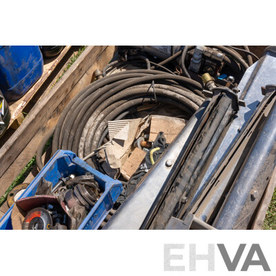 Pallet Containing Hydraulic Pump, Hoses & Brackets ETC