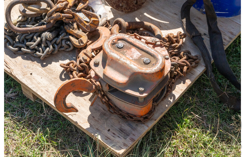 Pallet Containing Miscellaneous Wire Rope & Chain Assembly ETC
