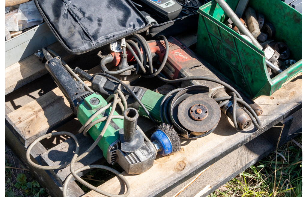 Pallet Containing Various Power Tools, Hoses, Fittings, Tools, Tap & Dye ETC