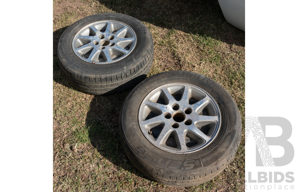 15"Alloy Rims Ford Stud Pattern with Tyre's X 2