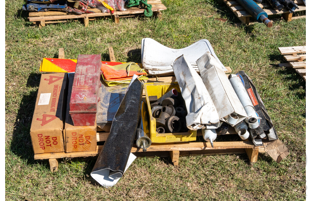Pallet Containing Mud Flaps, Safety Reflectors & Shock Absorbers ETC