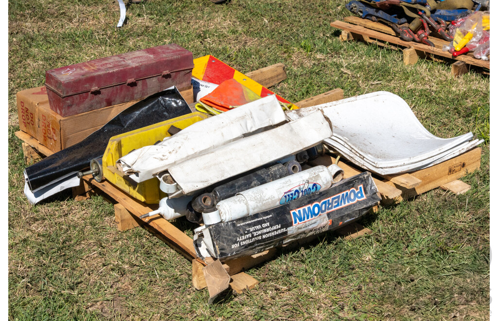 Pallet Containing Mud Flaps, Safety Reflectors & Shock Absorbers ETC